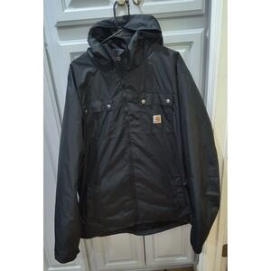 Carhartt  Hooded Rain Defender Nylon Jacket 2XL Outdoors Hiking Camping Black